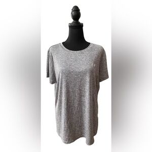 Under Armour: Brushed Gray HeatGear Loose Fit Crew Neck Tee Shirt